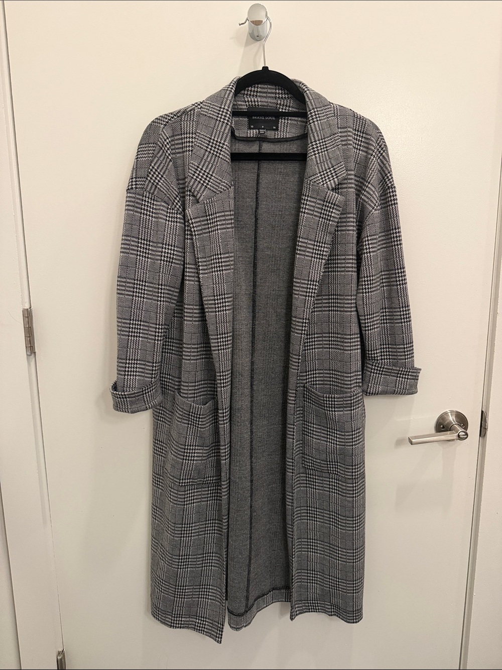 Brave Soul Plaid Long Blazer / Coat